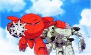 Corin's Kapool (left) as seen in the ∀ Gundam anime