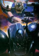 Gundam Alex and Kämpfer: Illustration by Kazuhisa Kondo