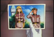 Photo of the young Jamil Neate with Lucille Liliant (Gundam X)