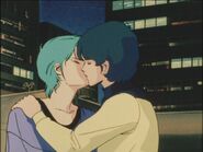 Romantic moment between Four Murasame and Kamille Bidan (from Z Gundam TV series)