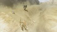 RGM-79G GMs falling in a trapped trench during the Battle of Odessa