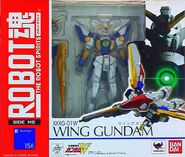 Robot Damashii "XXXG-01W Wing Gundam" (2014): package front view.