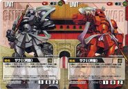 Stampa Halloi's Zaku I collections as featured in Gundam War card game