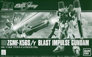 HGCE 1/144 ZGMF-X56S/γ Blast Impulse Gundam (Revive Ver.) (P-Bandai exclusive; 2016): box art