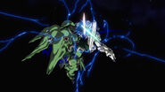 Kshatriya duels with Unicorn Gundam