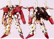 Ex-S Gundam (red color) - front and rear view