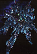 With ReZEL Commander Type in Mobile Suit Bible: artwork by Morifumi Naka