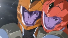 Allelujah and Marie looking at the ELS flower in space