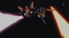 GN Archer and Arios Gundam GNHW/M fighting together