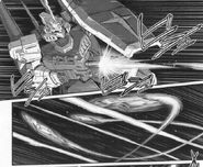 Firing BR-M-87 Beam Rifle at MRX-013-3 Psycho Gundam Mk-IV G-Doors' Psycho Plates