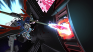 Firing M2000GX High-Energy Long-Range Beam Cannon at a Baldr-class ship