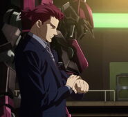With Cyclase Meyer in hangar (Promotional video for Mobile Suit Gundam IRON-BLOODED ORPHANS Urdr-Hunt)