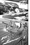 Zeon Remnants Bigro attacking FA-78-3 Full Armor 7th Gundam as seen on Battlefield Record U.C. 0081 -The Wrath of Varuna- manga