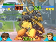 Winning pose in Gundam Battle Assault