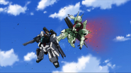 Revive's Gadessa kicks Seravee Gundam (S2 Ep15)