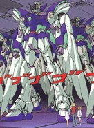 Completed Gundam Seraphim units on Colony X18722 factory.