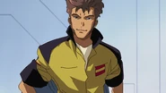 Andrew wearing his custom-colored ZAFT Uniform
