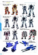 Front and rear views of four different Raysta designs (top two rows)