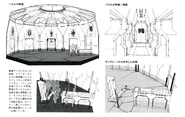 Details of Seven Stars' Gundam Frame altar in Vingolf's basement hangar