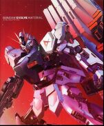 On the cover of Gundam Evolve Material book