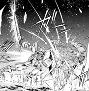 Ramming into Mars Gundam with Large Shield (1)