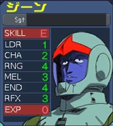Gene's Level 1 stats in Gihren's Greed: The Menace of Axis V