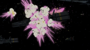 Magellan-class battleship being destroyed