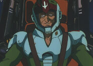 Bob inside the cockpit of YMS-16M Xamel (from Gundam 0083 OVA)