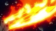 GN Ogre Sword Ni Shiki shrouded in flames