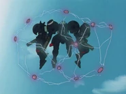 360 degree barrier created by Planet Defensors from three Virgos