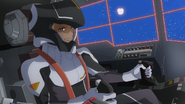 In cockpit of Lightning Buster