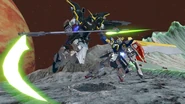 In Mobile Suit Gundam Extreme Vs. 2 Infinite Boost with XXXG-01W Wing Gundam