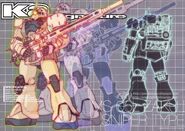 Robot Damashii Ka Signature "MS-05L Zaku l Sniper Type" action figure (2012): color art
