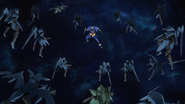 Surrounded by enemy mobile suits (Ep 13)