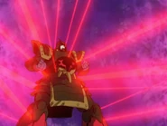 Kowloon Gundam moments before shedding its armor.