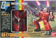 1/144 Full Color Model RX-77 Guncannon (1988): box art