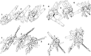 Transformation sequence to form the S Gundam.