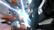 Fighting Gundam Throne Zwei with Plasma Sword (Assault of the Thrones)