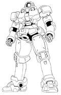 OZ-06MS Leo - Front View Lineart