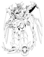 Gundam Epyon line art - front view