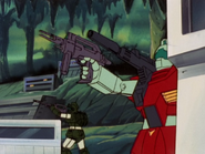 U.C. 0087: GM Sniper Custom with an RGC-80 GM Cannon inside Jaburo.