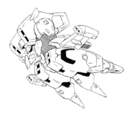 OZ-07AMS Aries Side View Lineart with missing arm