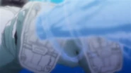 Close up of Beargguy F's foot-mounted underwater propulsion system