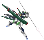 Using "Defiant" Beam Javelin and aiming High-Energy Beam Rifle, "Deluge" Hyper-Velocity Rail Cannons, and "Kerberos" High-Energy Long-Range Beam Cannons