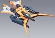 HG00 1/144 GN-007GNHW/M Arios Gundam GNHW/M: In Flight Form, with GN Missile Containers opened and using GN Beam Shields as a claw