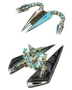 Walter Gundam's tentacles (top), the upper body of Master Gundam (bottom)