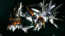Kyrios slamming Sergei's GN-X into Soma's GN-X
