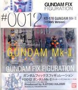 GFF "RX-178 Gundam Mk-II (Titans; Unit 02) / RMS-154 Refined Barzam" figure set (2003): package front view