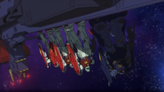 Docked alongside a RMS-106 Hizack on Salamis Kai-class (Mobile Suit Gundam U.C. ENGAGE)