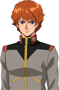 Lane Aime in uniform, from Super Robot Wars V